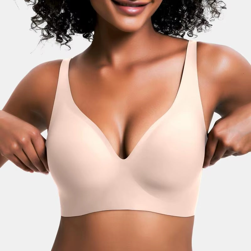 Wireless Comfortable Push up Bralettes for Women Traditional Style Cotton Soft Steel Ring Underwear Casual Chic Sexy Bra